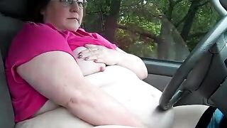 big beautiful woman Car Climax