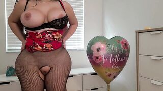 On Mothers Day my Curvy Step Mommy told take the cock-sock off & creampie in her