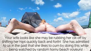 My Ally Mrs Kiss Is An Exhibitionist Wife That Loves To Tease Undressed Beach Voyeurs In Public!