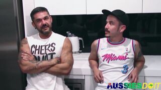 Bottom Aussie Mateo Welcomes Pete Giant Penis Inside His Butt