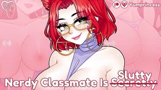 Nerdy Gal from Class is Secretly a Nympho! AUDIO MANGA - Erotic Roleplay - POV Audio Hentai