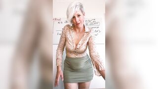 If U Cum then U'll Be Able to Focus on Math - Large Boob School Teacher JOI Countdown