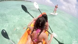 SinsLife - three Lewd Model on Vacation, Stripped and Screwing!